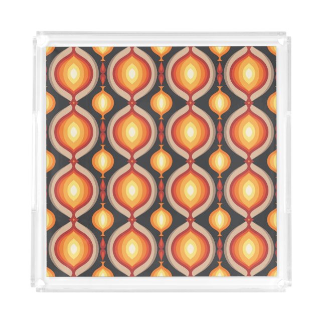 Mid-century art: abstract geometric background. acrylic tray (Front)