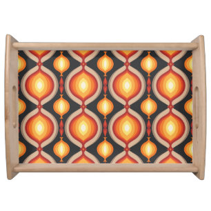 Mid-century art: abstract geometric background. serving tray
