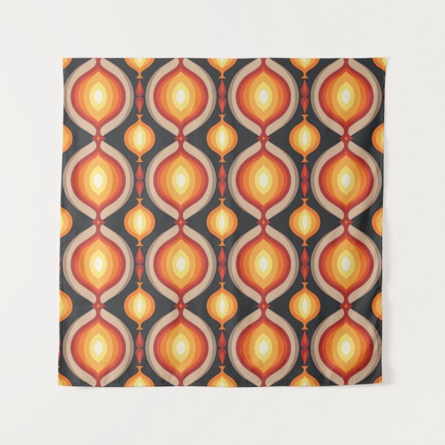 Mid-century art: abstract geometric background. tapestry (Front)