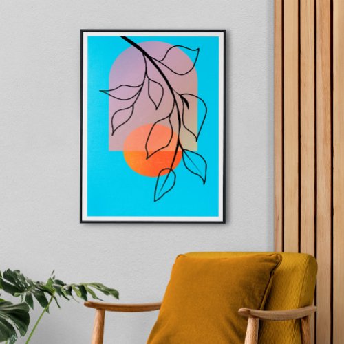 Mid Century Art Deco Stretched Large Finished Canvas Print