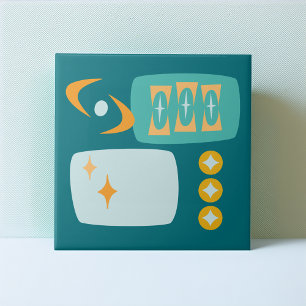 Mid Century Atomic Abstract Ceramic Tile