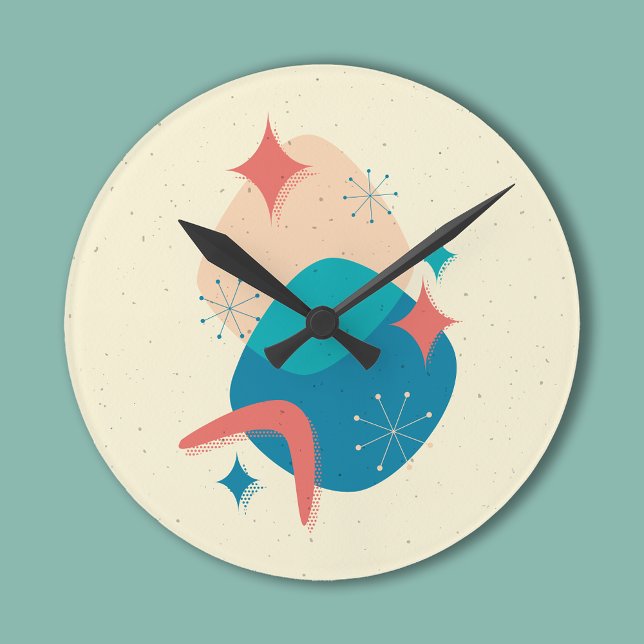 Mid-Century Atomic Age Abstract 17 Round Clock (Creator Uploaded)