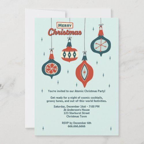 Mid_Century Atomic Christmas Invitation