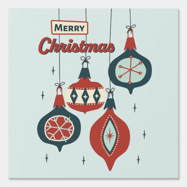 Mid-Century Atomic Christmas Sign (Front)