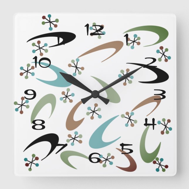 Mid-Century Atomic Clock (Front)