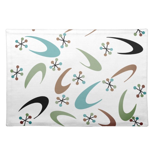 Mid-Century Atomic Cloth Placemats (Front)