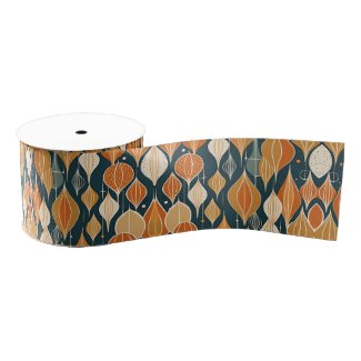 Mid Century Atomic Drops Ochre  Modern Retro 