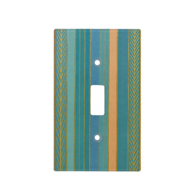Mid Century Atomic Futuristic Stripes Print Light Switch Cover (Front)