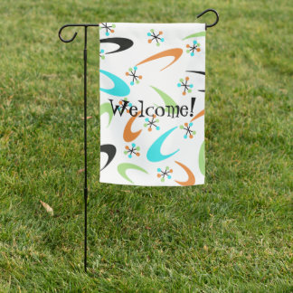 Mid-Century Atomic Garden Flag