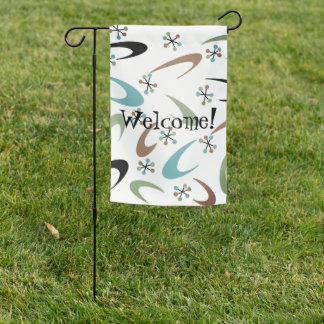 Mid-Century Atomic Garden Flag
