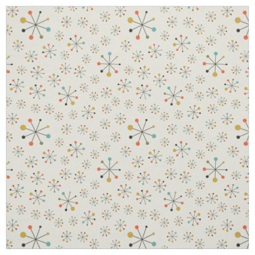 Mid-Century Atomic Inspired Pattern Fabric