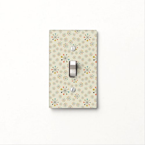 Mid_Century Atomic Inspired Pattern Light Switch Cover
