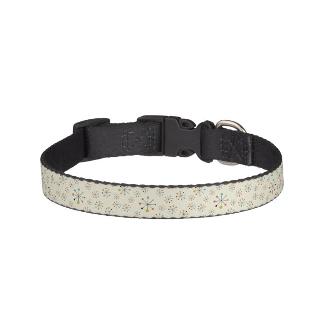 Mid-Century Atomic Inspired Pattern Pet Collar (Front)