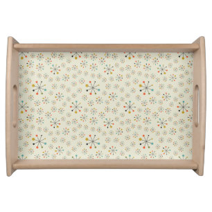 Mid-Century Atomic Inspired Pattern Serving Tray