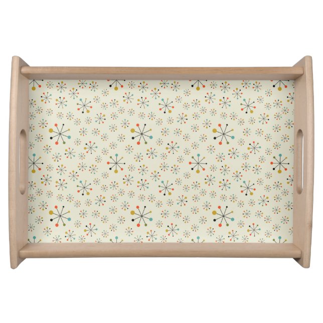 Mid-Century Atomic Inspired Pattern Serving Tray (Front)