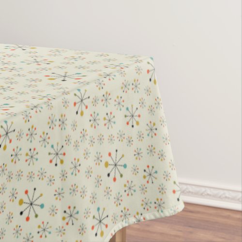 Mid_Century Atomic Inspired Pattern Tablecloth