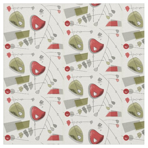 Mid-Century Atomic Kinetic Mobiles Fabric