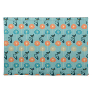 Mid Century Atomic Kitty Placemat