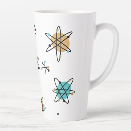 Mid_Century Atomic Latte Mug Cup