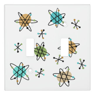 Mid-Century Atomic Light Switch Cover