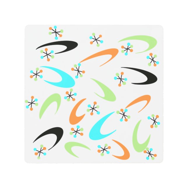 Mid-Century Atomic Metal Wall Art (Front)