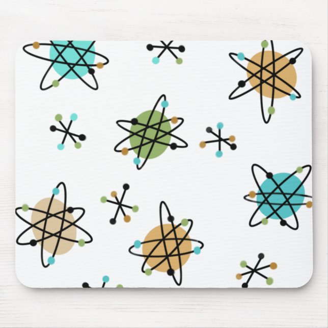 Mid-Century Atomic Mouse Pad (Front)
