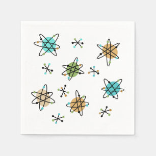 Mid-Century Atomic Paper Napkins