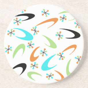 Mid-Century Atomic Sandstone Coaster