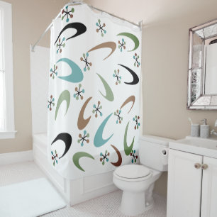 Mid-Century Atomic Shower Curtain