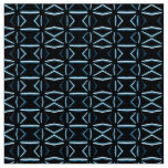 Mid Century Atomic Style Black and Blue Geometric Fabric