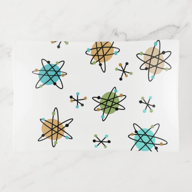 Mid-Century Atomic Trinket Tray (Front)