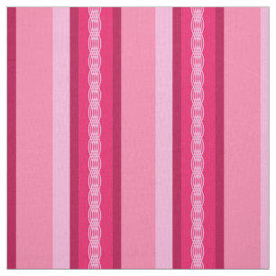 Mid-Century awning stripe - pink and wine Fabric