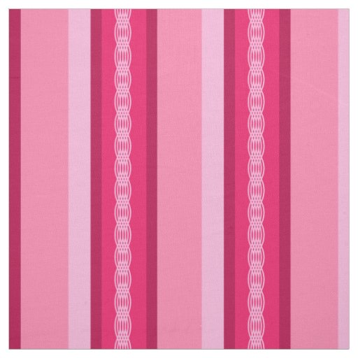 Mid-Century awning stripe - pink and wine Fabric