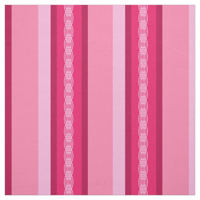 Mid-Century awning stripe - pink and wine Fabric (Swatch)