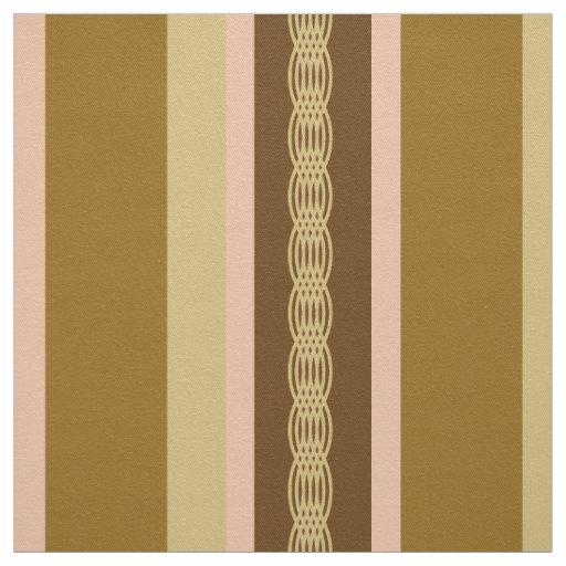 Mid-Century awning stripe - tan and peach Fabric