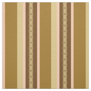 Mid-Century awning stripe - tan and peach Fabric
