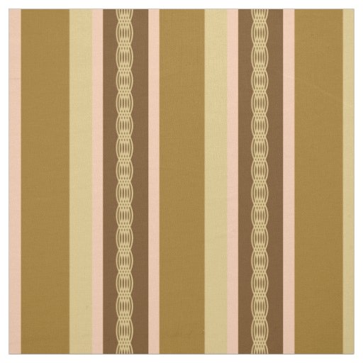 Mid-Century awning stripe - tan and peach Fabric