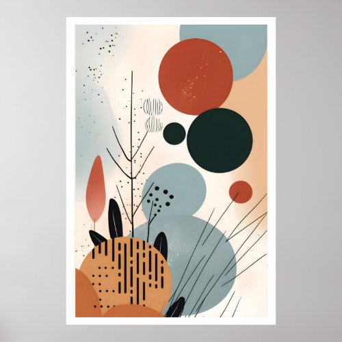 Mid_Century Bauhaus Geometric Art 2 Poster