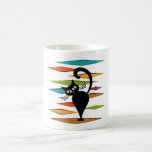 Mid Century Black Cat Design Coffee Mug at Zazzle