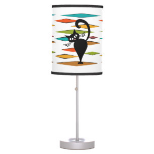 Mid Century black cat design Table Lamp