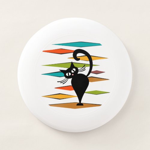 Mid Century black cat design Wham_O Frisbee