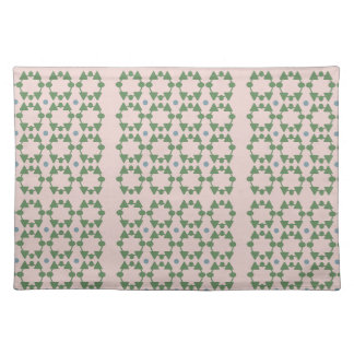 Mid Century Blush Pink, Sage & Blue Cloth Placemat