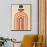 Mid Century Boho Art, Stretched Large Finished  Canvas Print<br><div class="desc">Add a touch of bohemian flair to your living space with this stunning abstract art printable. Featuring a unique blend of warm and cool colors, this canvas will bring a sense of harmony and balance to any room. Hang it on your wall, place it on a shelf, or frame it...</div>