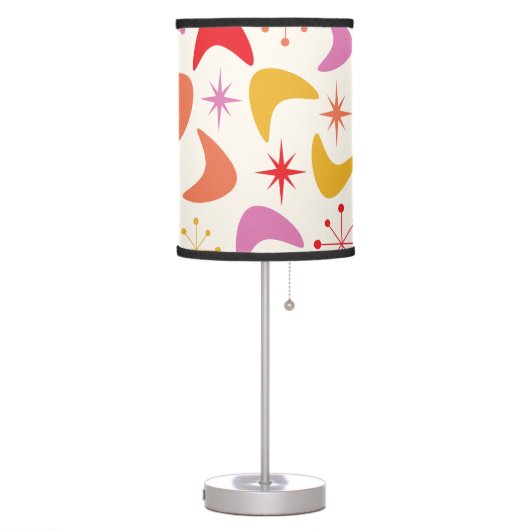 Mid Century Boomerang and Atomic Starbursts Table Lamp (Left)