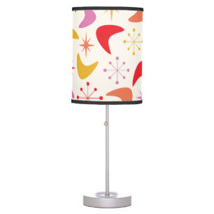 Mid Century Boomerang and Atomic Starbursts Table Lamp