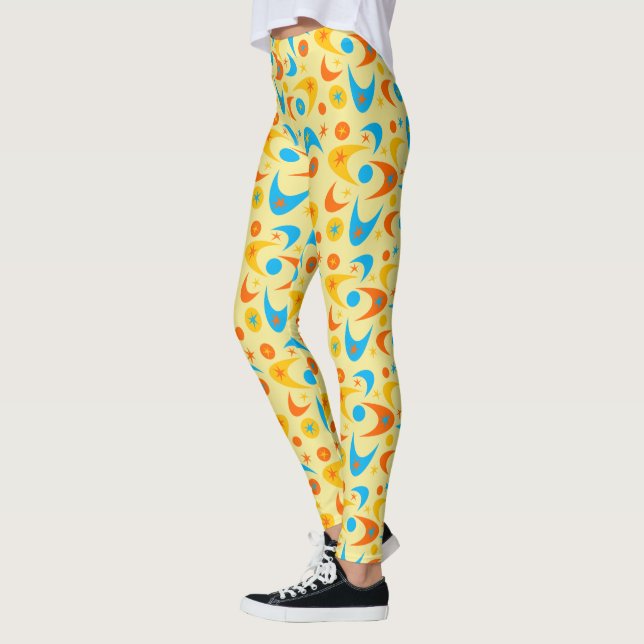 Mid-Century Boomerangs Leggings (Left)