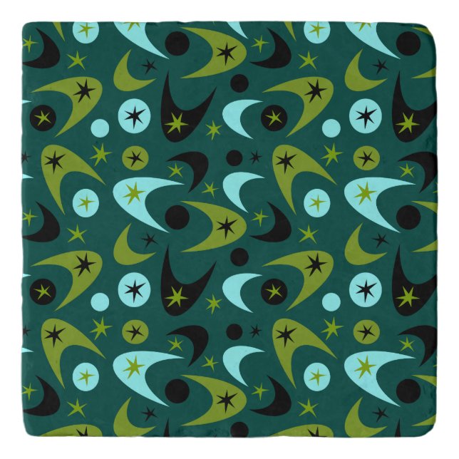 Mid Century Boomerangs Trivet (Front)