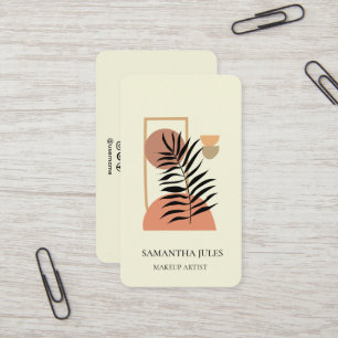 Mid Century Botanical Abstract Terracotta Boho    Business Card