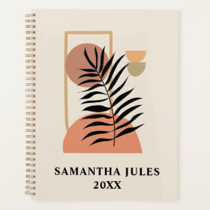 Mid Century Botanical Abstract Terracotta Boho Planner