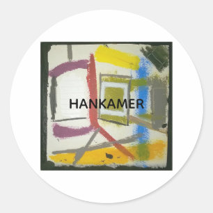 Mid-Century Box Abstract Hankamer Artjunkhaus Classic Round Sticker